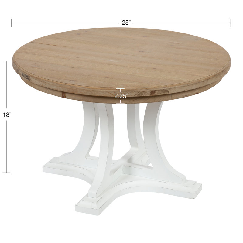 Chassidy Solid Wood Single Coffee Table, White