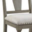 Ensemble de 2 chaises d'appoint en lin beige et chêne vieilli Zumala