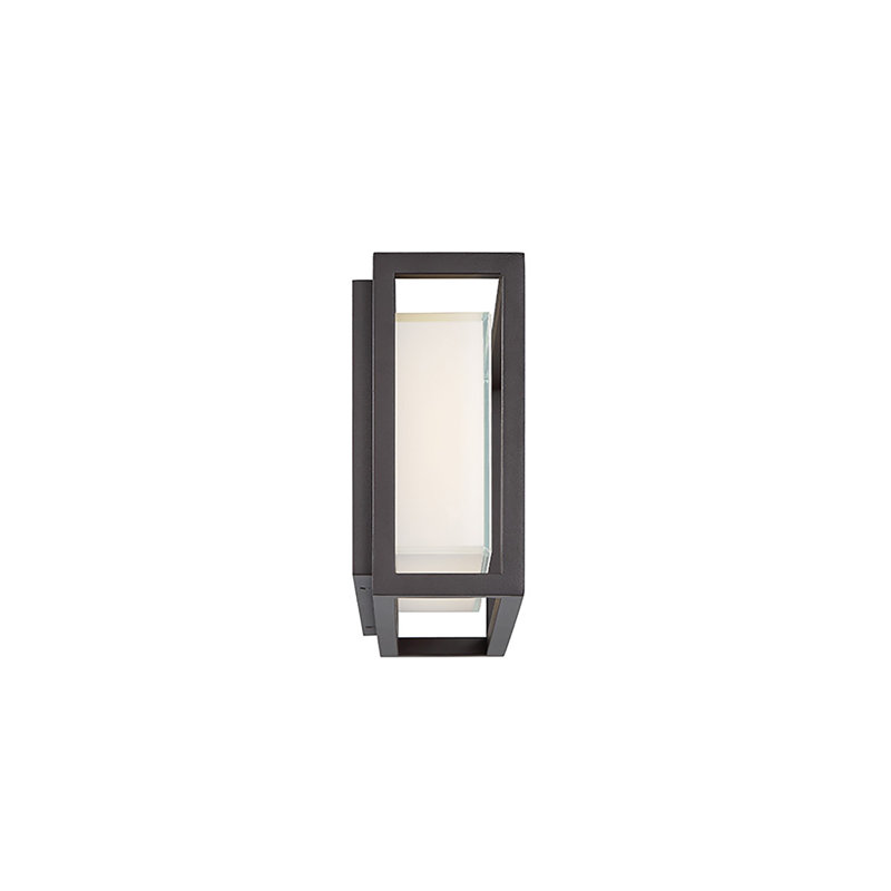 Framed Outdoor Flush Mount, Bronze, 8" H x 20" W x 4" D