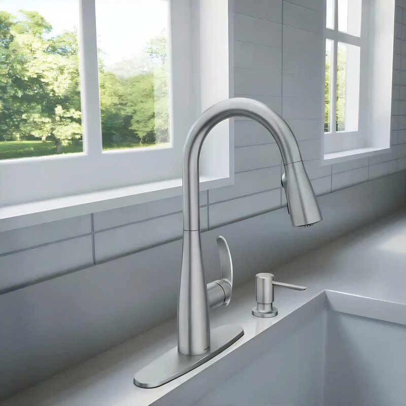 Robinet de cuisine MOEN Reyes, Acier Inoxydable