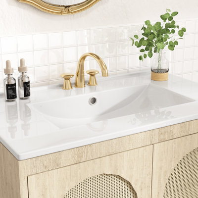 30"Single Bathroom Vanity With Ceramic Sink Top