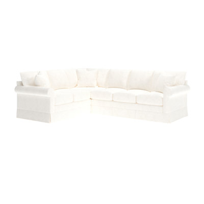 Friedman 115" W 2-Piece Upholstered Sectional with Foam and Down Blend Cushions