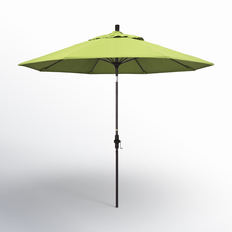Parasol de marché Sunbrella® 9 pi Roverta, Toile Sunbrella® perroquet, Brun