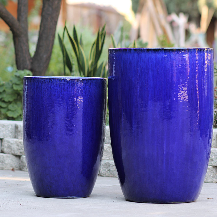 Purple Ceramic Plant Pots, Purple Clay Pot Handmade