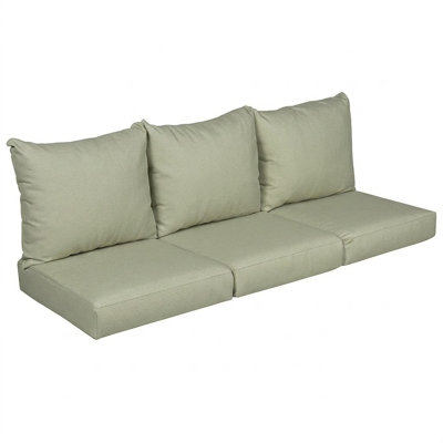 Sunbrella Outdoor Solid Deep Seating Sofa Pillow and Cushion Set