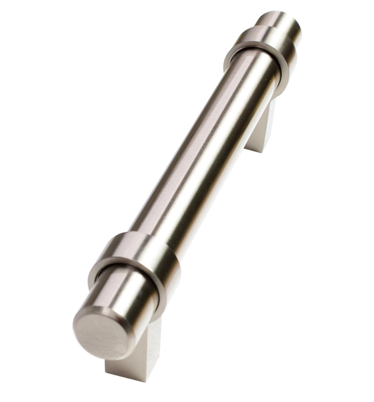 Tirette de bar, Nickel satiné, L 1,3 po x L 4,57 po x P 0,71 po