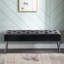 Faux Leather Upholstered Bench with Metal Legs-275778532