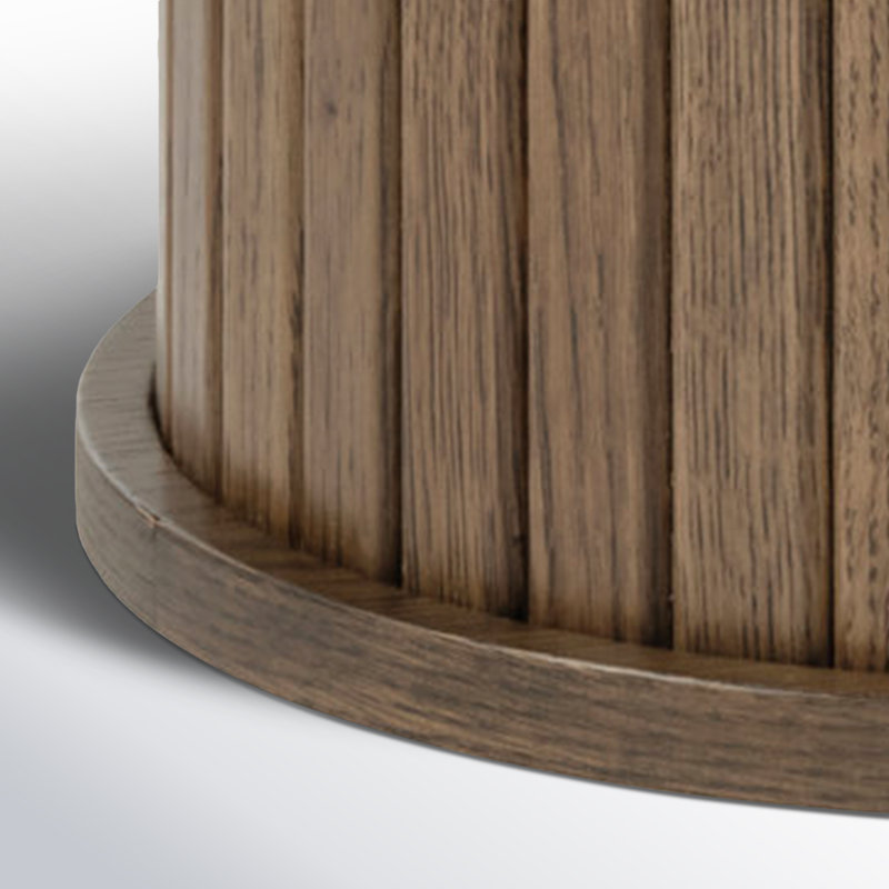 Iris End Table, Smoked Oak