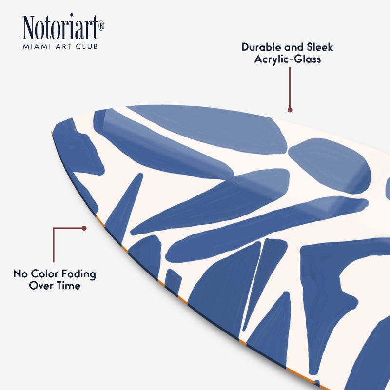 «Lapiz Lazuli Shapes Surfboard Acrylique Coastal Wall Art» par Notoriart