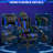 Massage Gaming Chair With RGB LED & Footrest-72081534