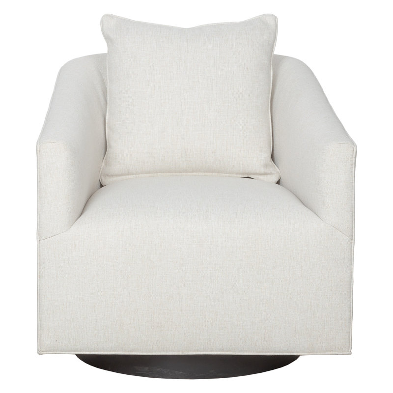 Coco Barrel Chair, Stationary, Charcoal, 9953 Mink Polyester