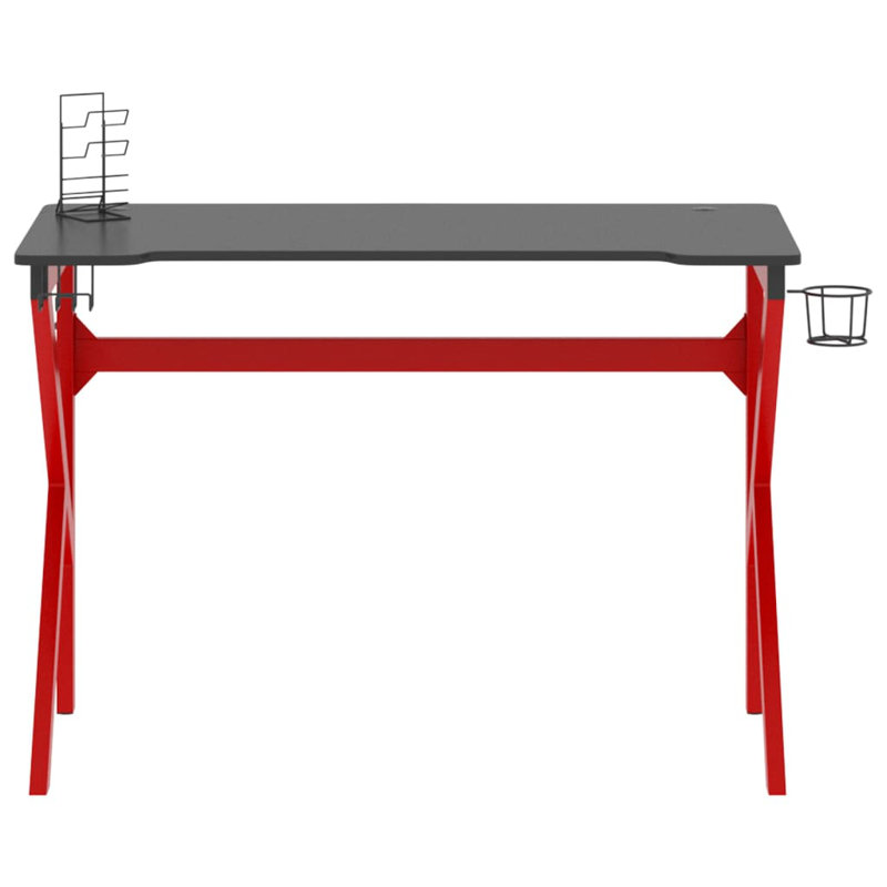 Gaming Desk, Black, 75cm H x 110cm W x 60cm D