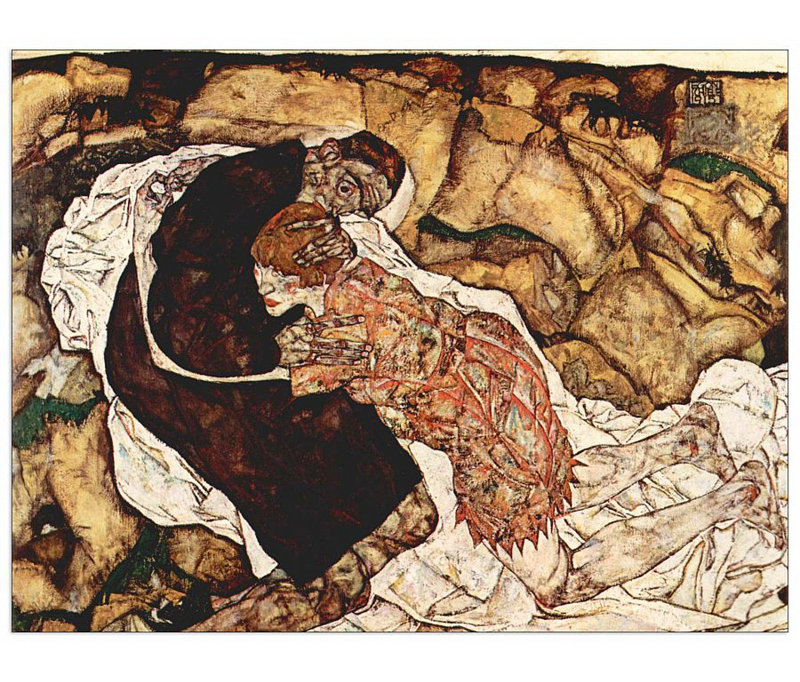 Egon Schiele - Wrapped Canvas Painting, 60cm H x 80cm W x 1.8cm D
