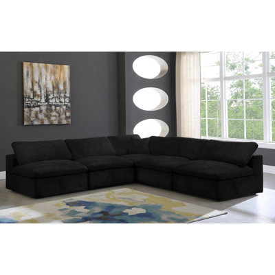Millersburg Velvet L-Shaped Sectional Reversible