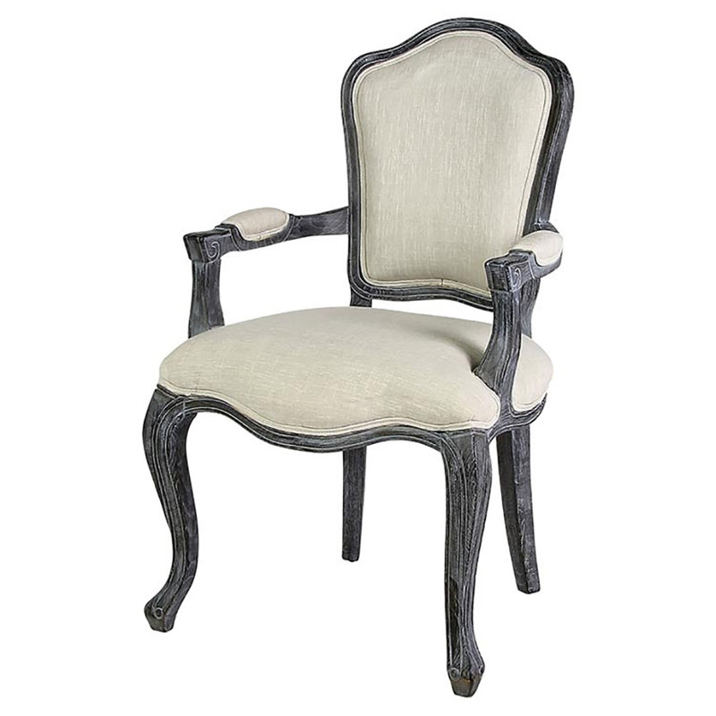Dijon Fabric Arm Chair in Ivory