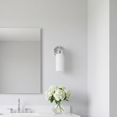 Scott Living Lawson 13" Dimmable Wall Light Sconce in Chrome