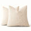 Ensemble de housse de coussin décoratif Jacquard Bouclé, housses de coussin décoratives texturées à rayures pour canapé, lit et salon (ensemble de 2)
