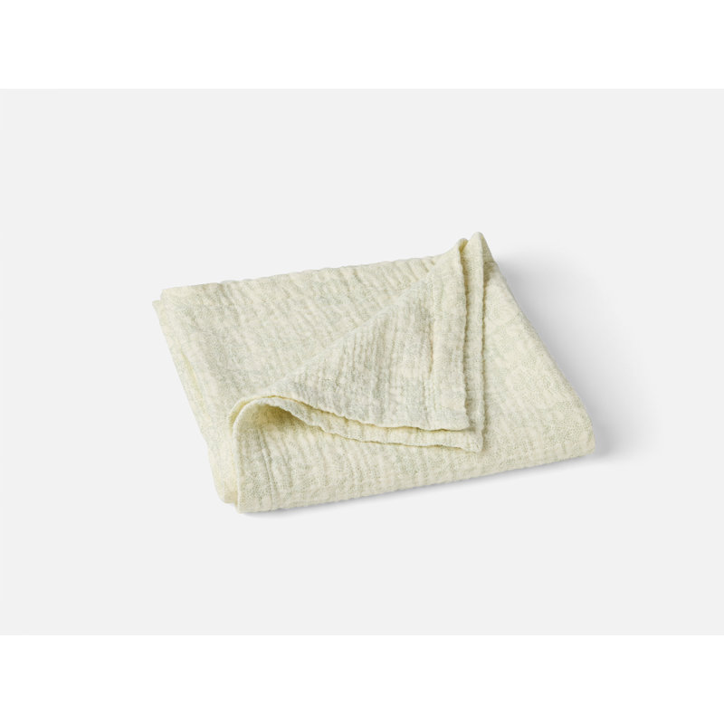 Organic Print Matelasse Baby Blanket, Agave Poppy