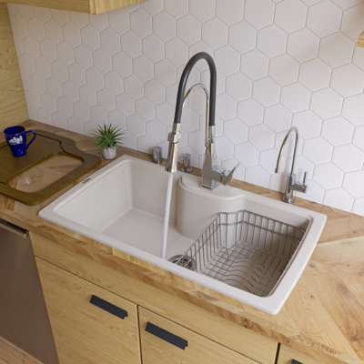 34.63'' L Single Bowl Granite Kitchen Sink