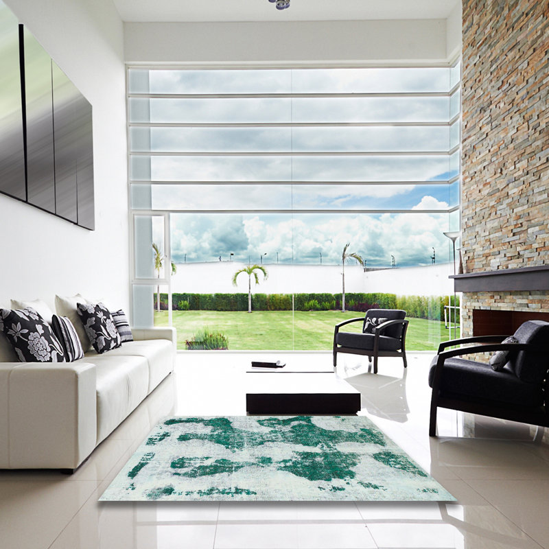 Tapis abstrait moderne 838, Carré 7 pi