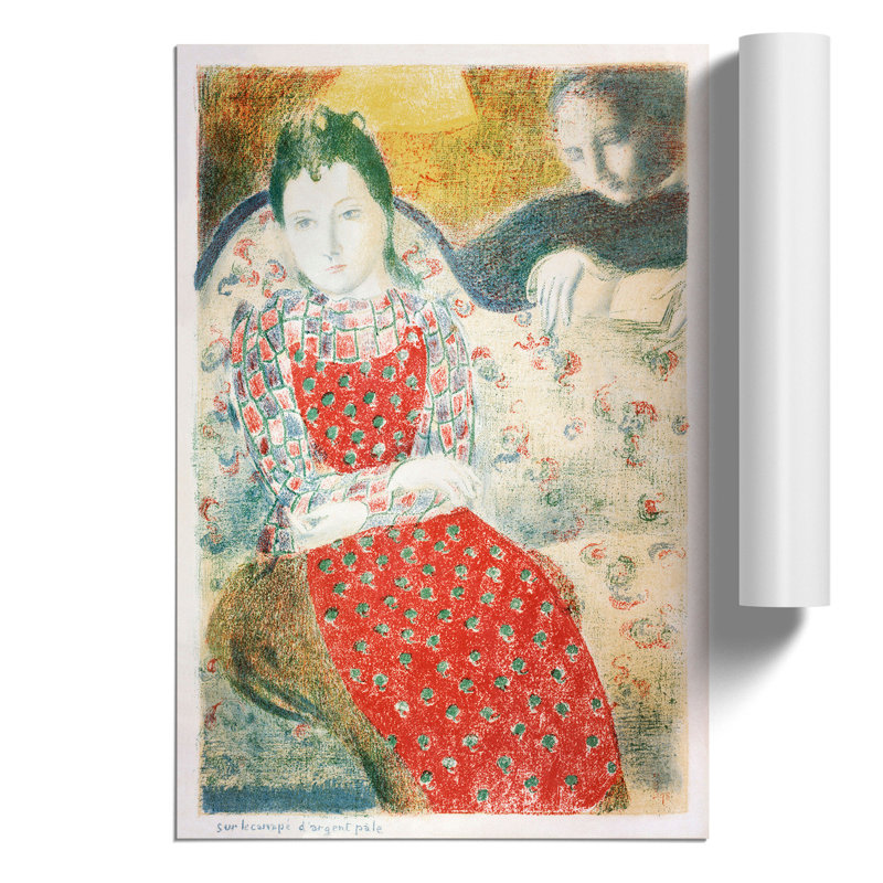 On The Pale Silver Sofa - No Frame Print, 59cm H x 42cm W x 0.1cm D