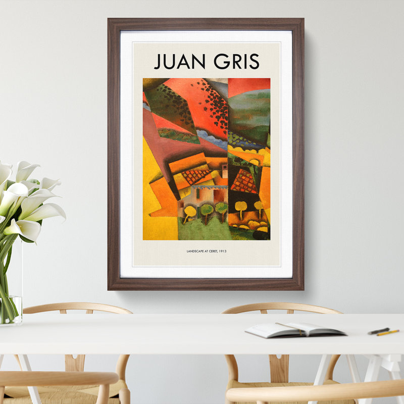 Landscape by Juan Gris - Picture Frame Art Prints, Walnut Framed Framed, 65cm H x 48cm W x 2cm D