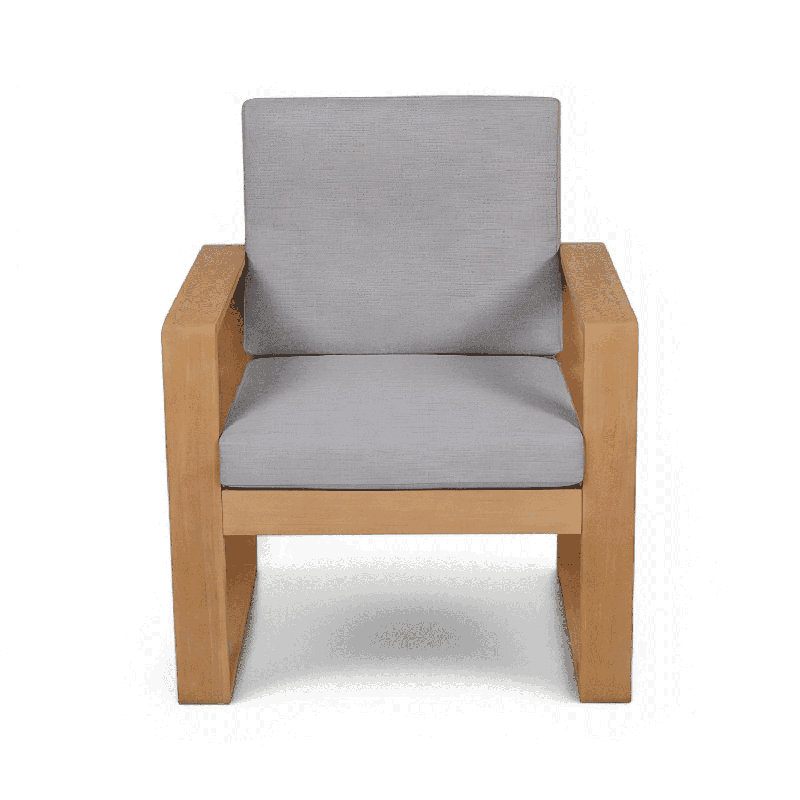 Fauteuil d'extérieur gris clair Bocay