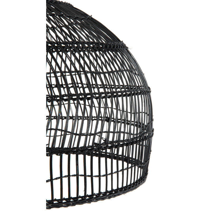 Luminaire suspendu en forme de dôme à 1 lumière Aletse, Noir