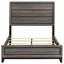 Cabrillo Grey Oak Wood Full Panel Bed