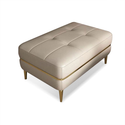 Banc rembourré gris