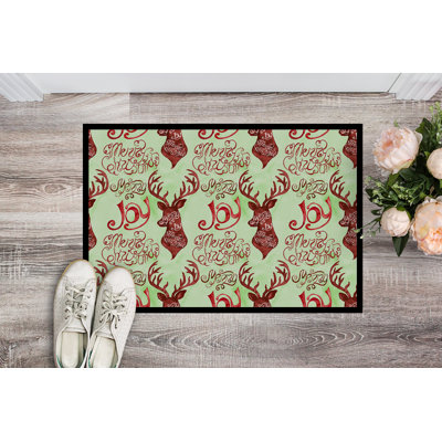Tapis de porte pour l’extérieur anti-dérapant merry christmas joy Daniella