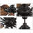 Springer 60" Windmill Architectural Bronze Ceiling Fan with Distressed Walnut Blades-1443199069