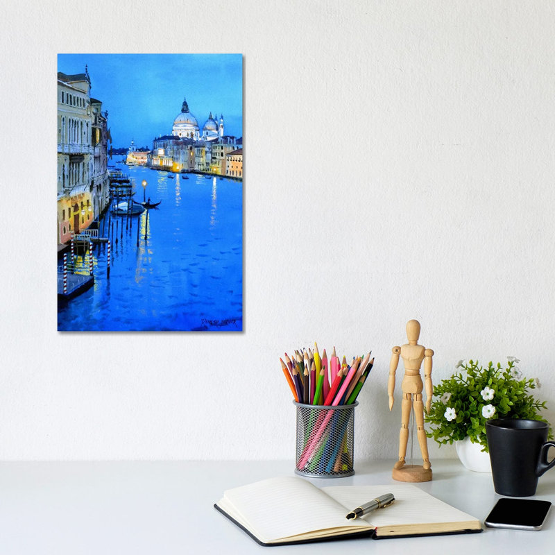 Venice Nocturne by Ramesh Jhawar - Gallery-Wrapped Canvas Giclée on Canvas, No Frame, 20.32 cm H x 30.48 cm W