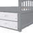Twin Size Grey & White Solid Wood Platform Storage Bed With 6 Drawers