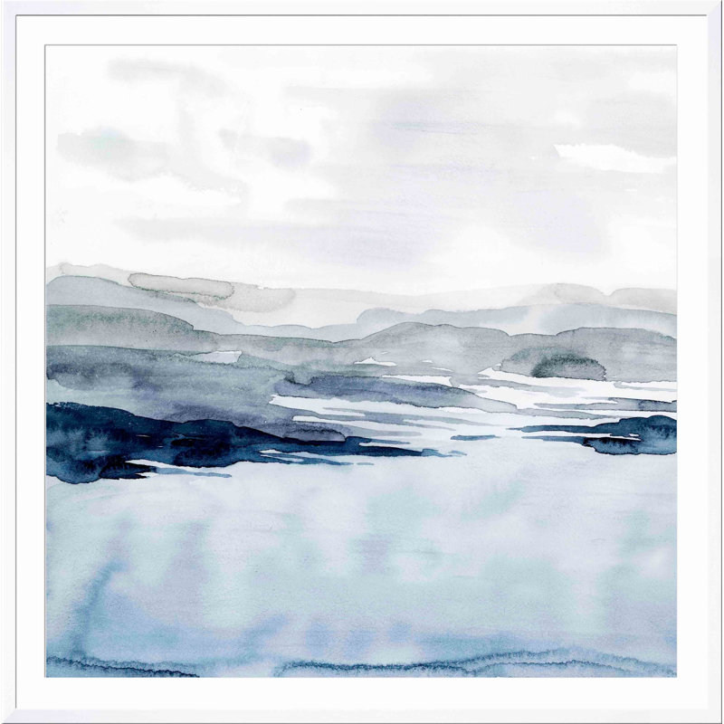 Faded Horizon I by Grace Popp, White, 41.8" H x 41.8" W x 1.18" D