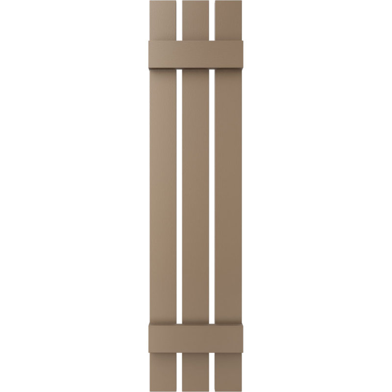 Lifetime Vinyl, TailorMade Three Board Spaced (2 Batten), Board-n-Batten Shutters, w/Shutter-Loks (Per Pair), 49"