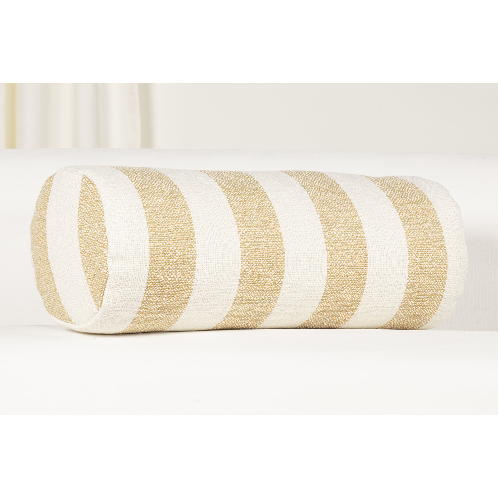 Birch Lane Harding Throw Pillow Bolster, Yellow Striped