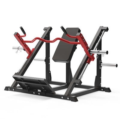 Plate-Loaded Linear Row Machine – Compact Smith-Style Home Gym Back Trainer with Multi-Grip Bar