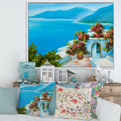 " House Near The Sea Colourful Flowers I "