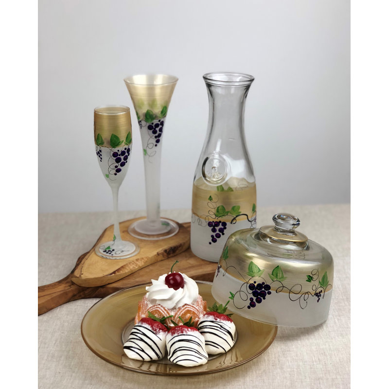 Grapes 'n Vines 8.5 oz Glass Flute