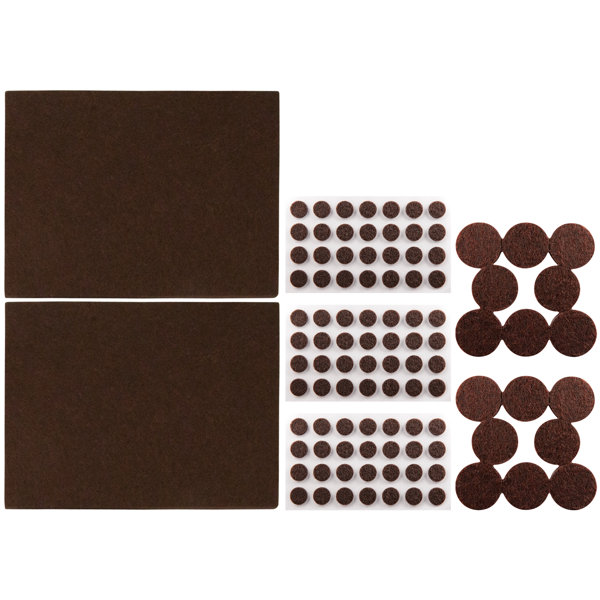 SoftTouch 80-Pack Assorted Brown Round in the Felt Pads department at