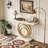 Narrow Entryway Sofa Table with Ring Base