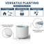 Grand pot / pot rond en béton avec trous de drainage-1570809064-1575877208