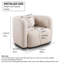 Fauteuil d'appoint carré, fauteuil rembourré en nuage Boucle, fauteuil de style japonais, canapé 1 place