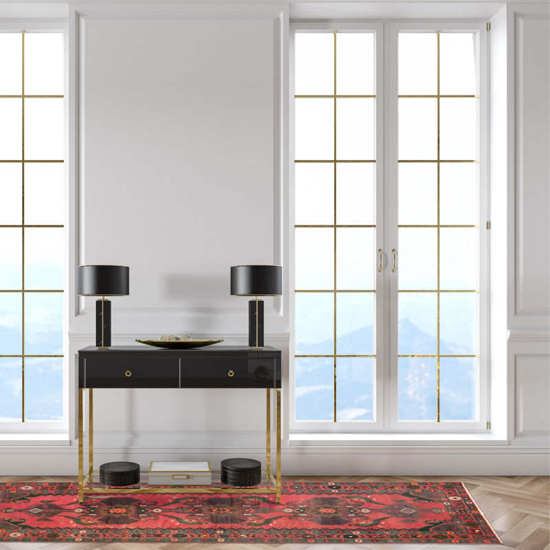 Tapis rouge unique 3 pi 6 po x 9 pi 11 po Anadol