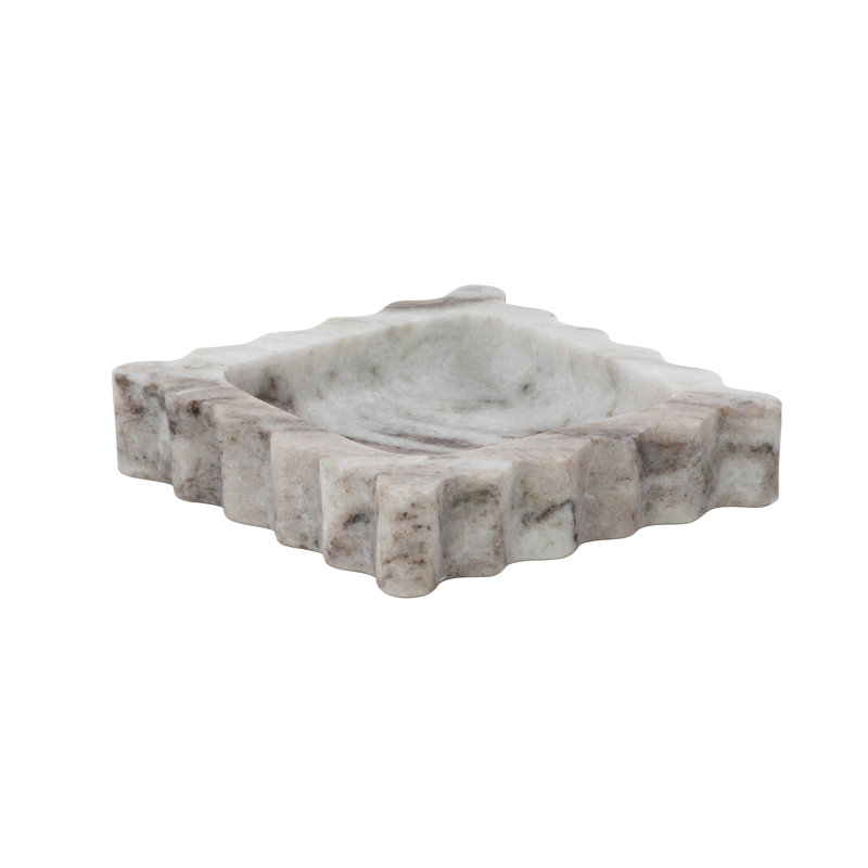 Plateau de salon Cole and Marble, Gris, Carrée, L 5,5 po x P 5,5 po x H 1,25 po