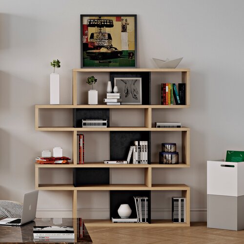 AllModern Voyager Geometric Bookcase & Reviews | Wayfair