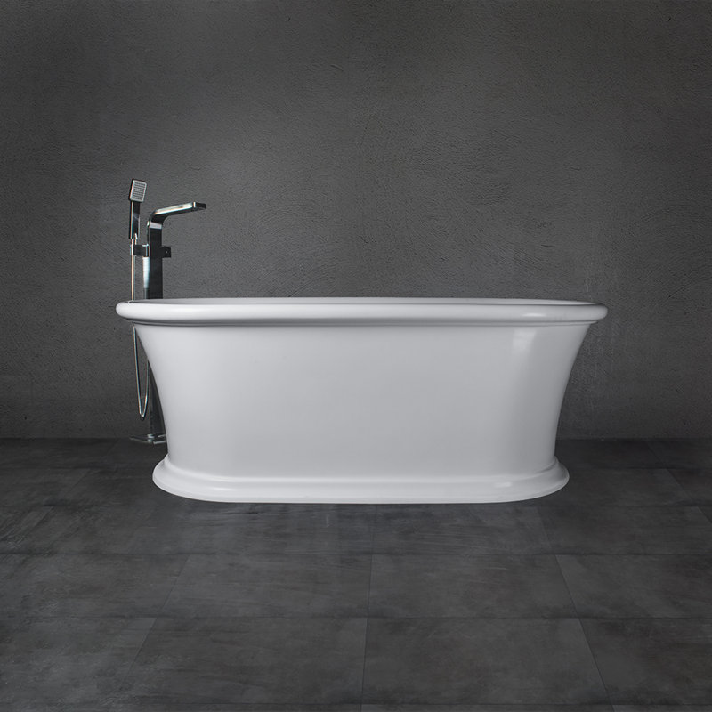 67" x 32" Freestanding Soaking Solid Surface Bathtub