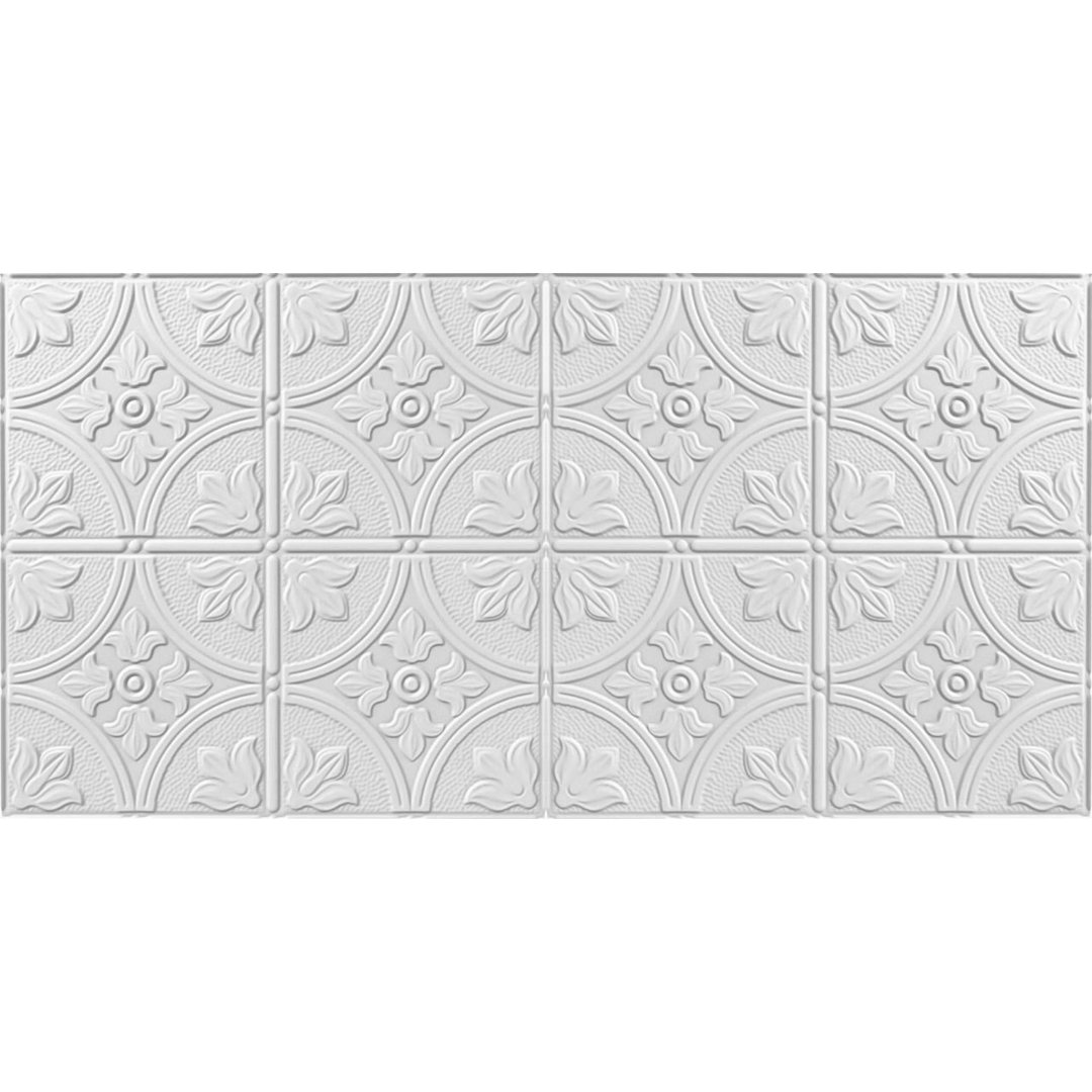 Boston 2ft. x 4ft. Glue-Up PVC Lite Ceiling Tile (Set of 12) FromPlainToBeautifulInHours 
