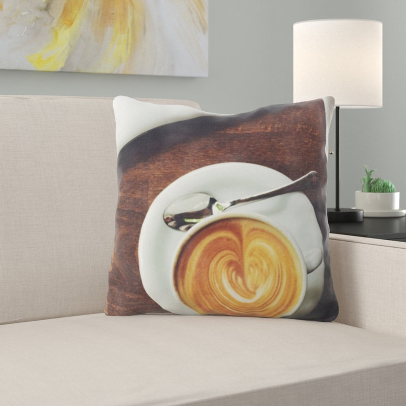 Coussin décoratif café